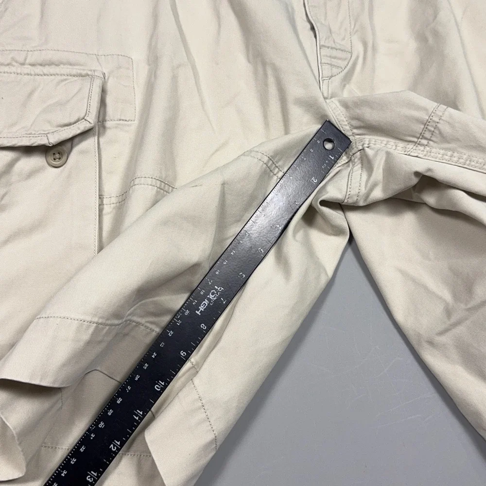 Polo Ralph Lauren Cargo Shorts Mens 42 Tall‎ Cotton Tan Khaki Utility Flat Front